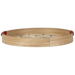 Plateau rond en panneau de bois multicolore d35cm - Mocoa