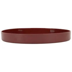 Plateau rond rouge et jaune d33cm - Bistrot Des Amis