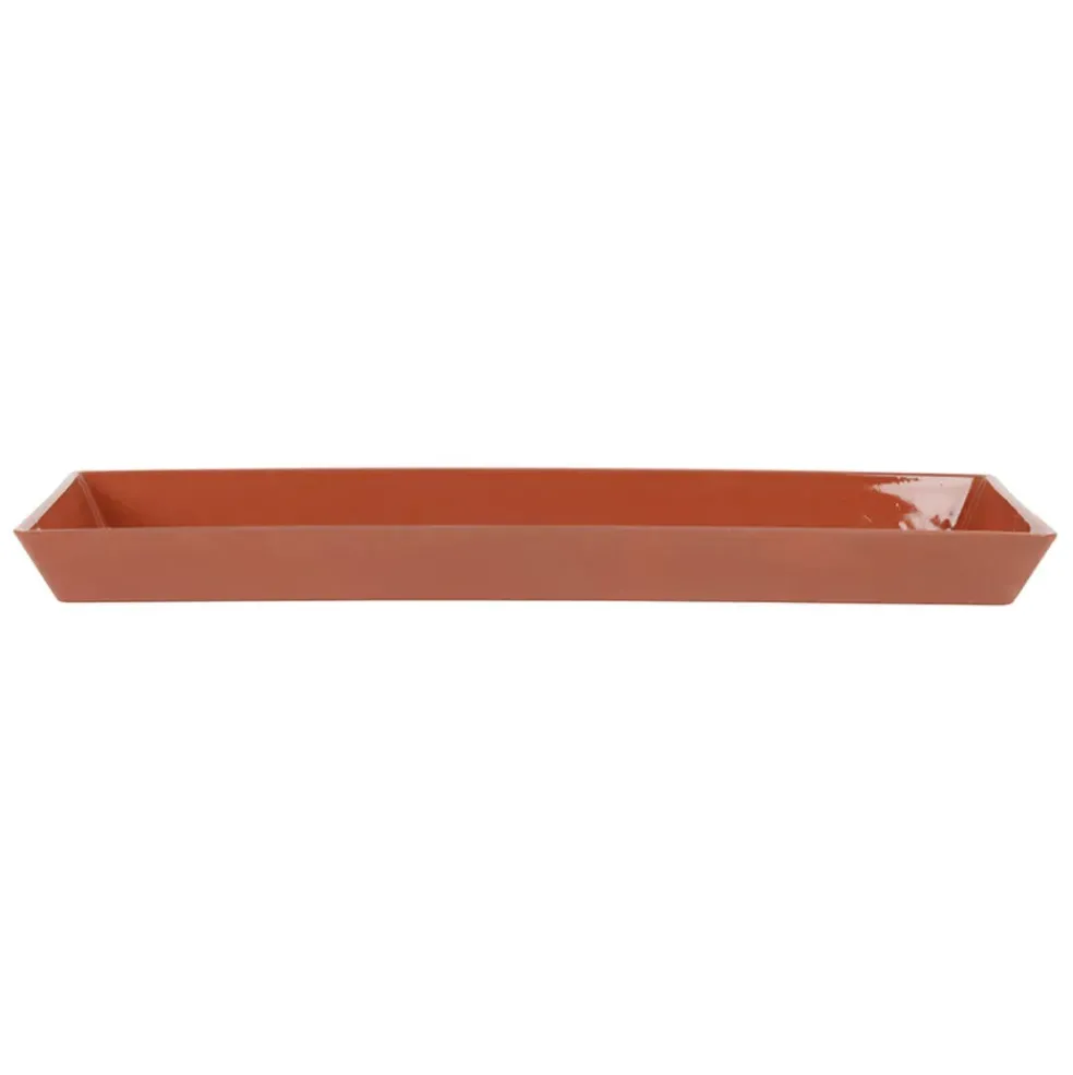 Plateau rouge et jaune 26x11cm - Bistrot Des Amis