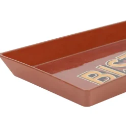 Plateau rouge et jaune 26x11cm - Bistrot Des Amis