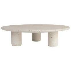 Plateau sur pied en ciment écru moucheté d30cm - Organic