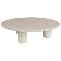 Plateau sur pied en ciment écru moucheté d30cm - Organic