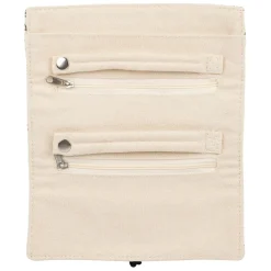 Pochette à bijoux de voyage visage ecru et noir - terre brulée