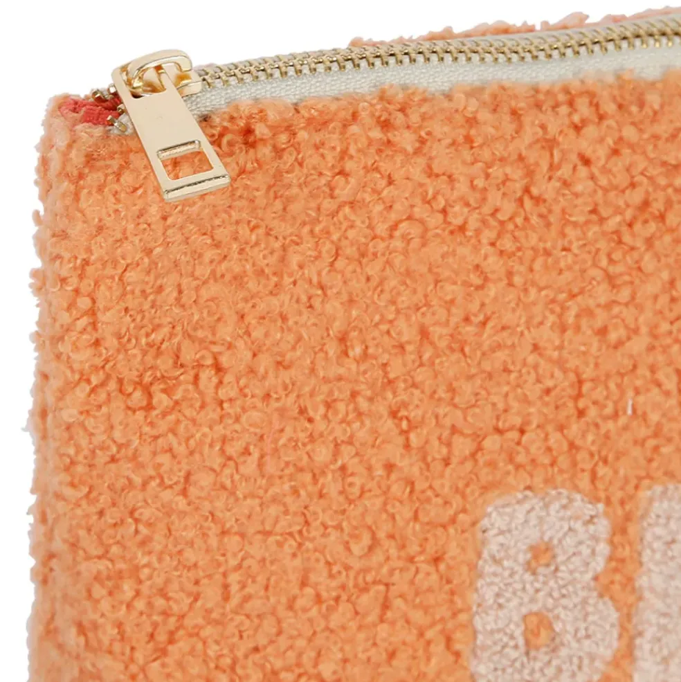 Pochette en bouclette marron - Funny