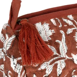Pochette en coton matelassé et doublure imperméable terracotta - Flaura
