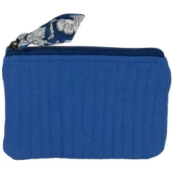 Pochette en coton matelassé indigo - Flaura