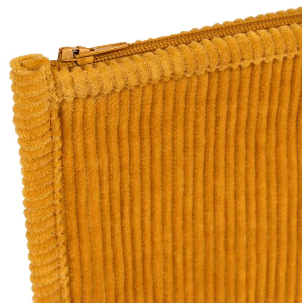 Pochette en velours côtelé moutarde - Flaura