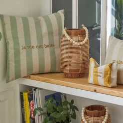 Pochette Maman en coton écru et jaune - Famille