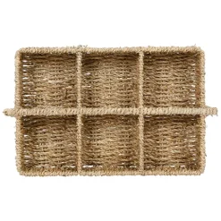 Porte 6 gobelets borneo en jonc de mer naturel - borneo