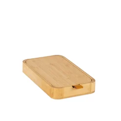 Porte bijoux en bambou avec miroir 24x14xh14cm