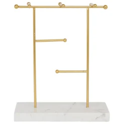 Porte bijoux en marbre - golden doré