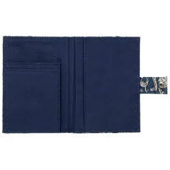 Porte carte en coton bleu - Flaura
