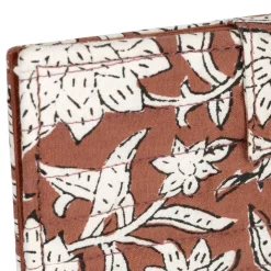 Porte carte en coton rouge - Flaura