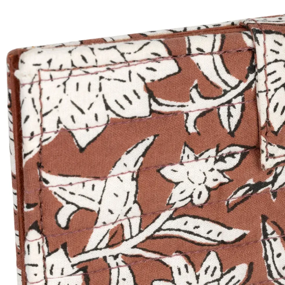 Porte carte en coton rouge - Flaura