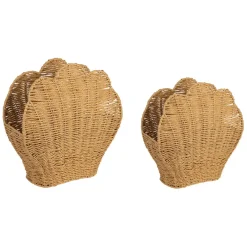 Porte magazine coquillage x2 en corde naturel