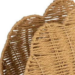 Porte magazine coquillage x2 en corde naturel