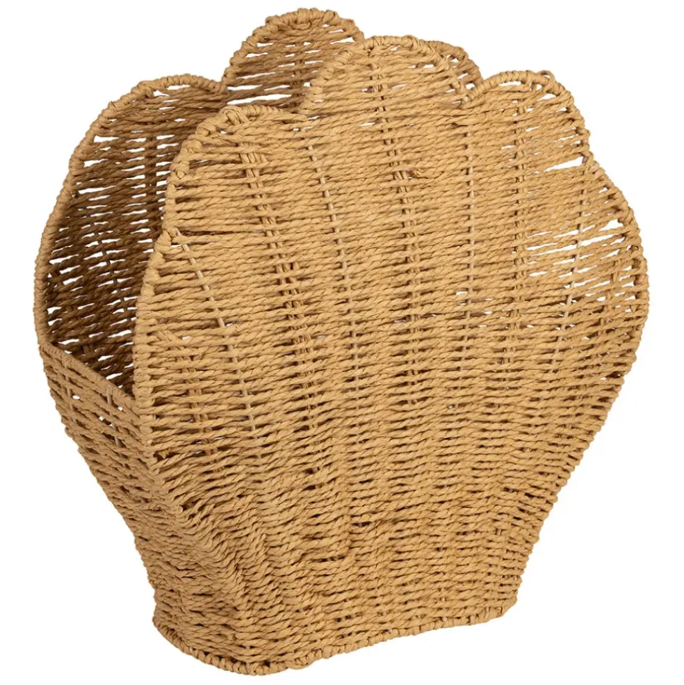 Porte magazine coquillage x2 en corde naturel