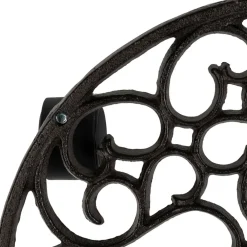 Porte plante 4 roues en fonte brun d31.5cm - Rhodonea