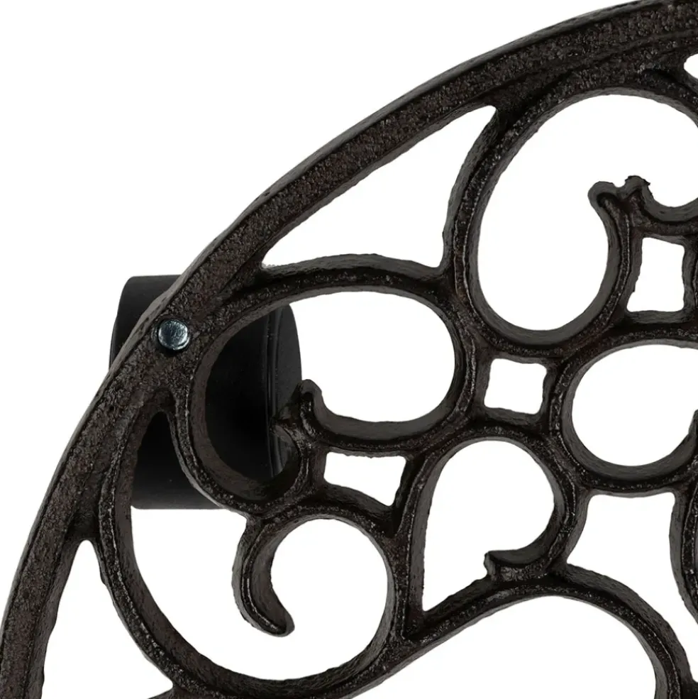 Porte plante 4 roues en fonte brun d31.5cm - Rhodonea