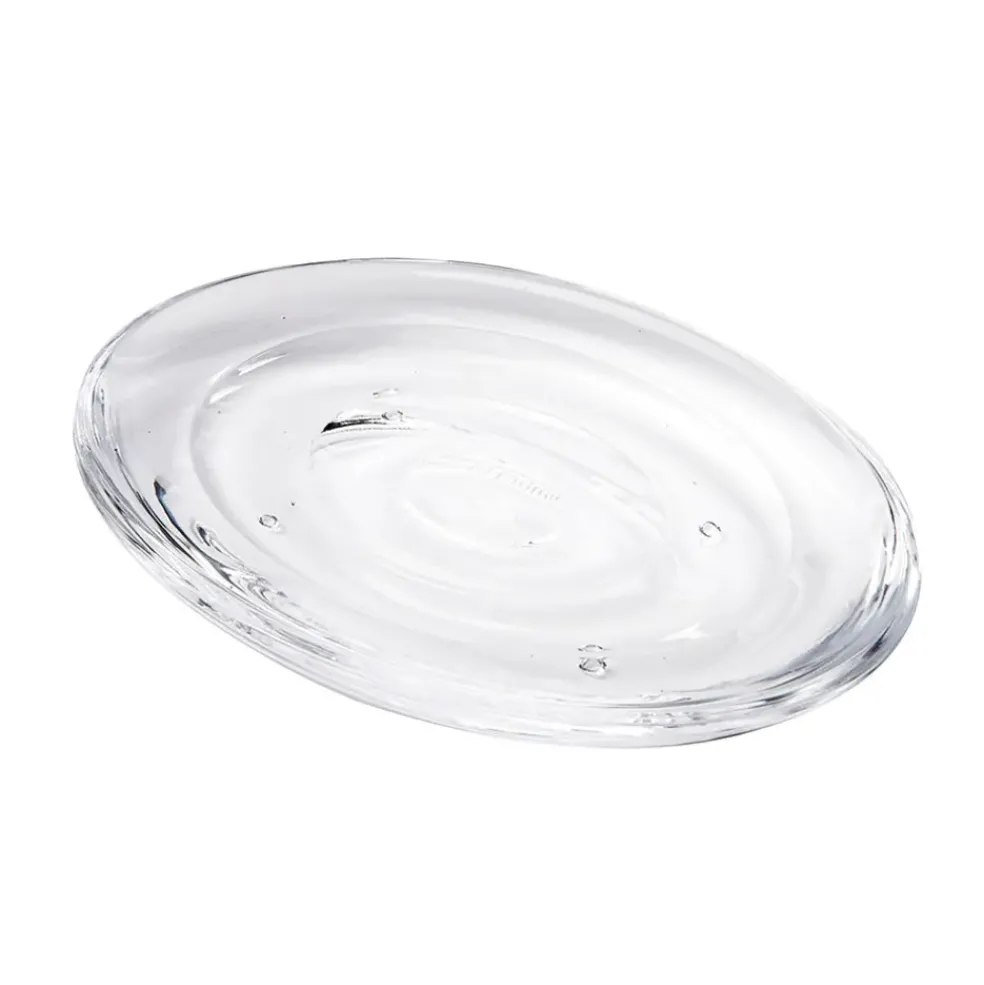 Porte savon droplet en acrylique transparent 14x10x2cm