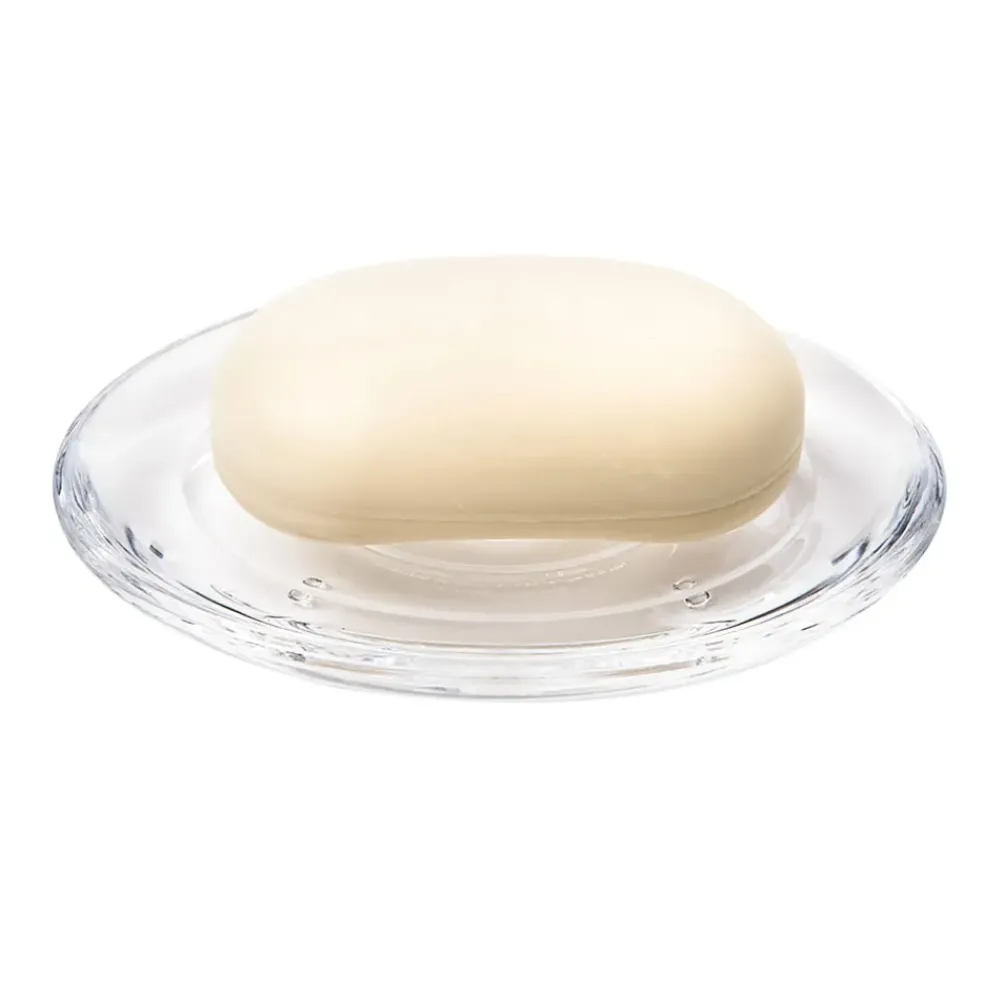 Porte savon droplet en acrylique transparent 14x10x2cm