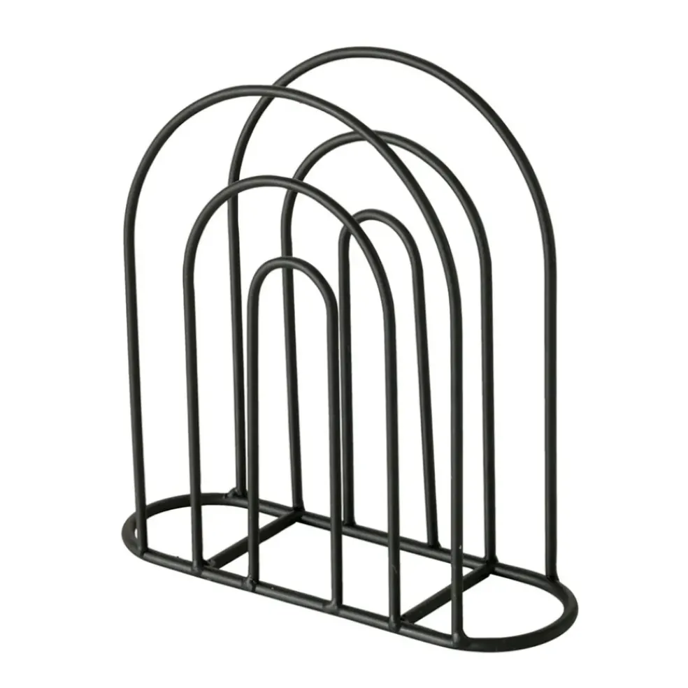 Porte serviettes en fer noir 18x18cm - Ronia