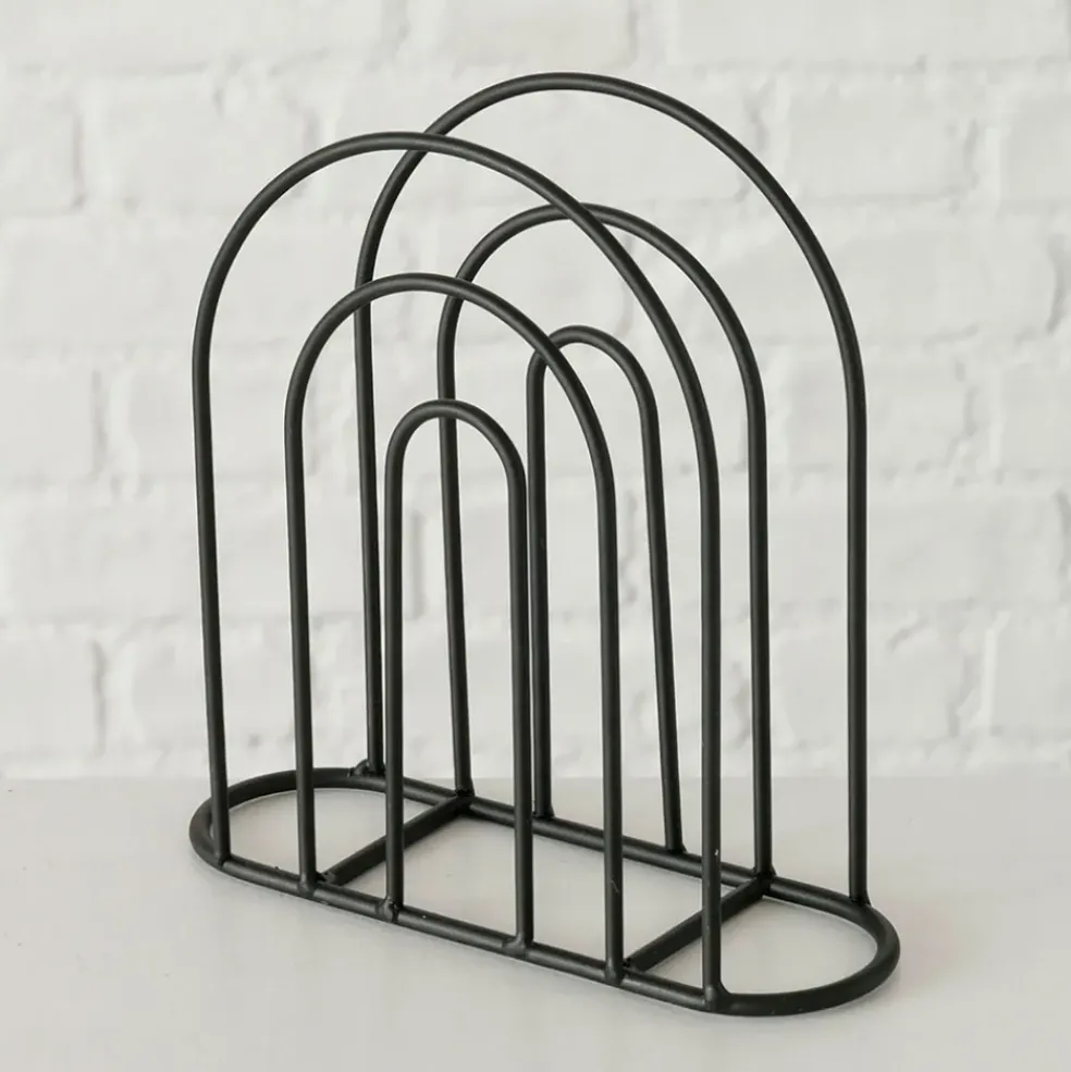 Porte serviettes en fer noir 18x18cm - Ronia