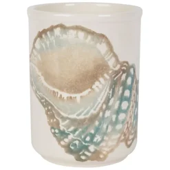 Porte ustensiles en faïence bleu et beige - Bord De Mer