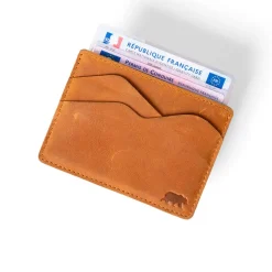 Portefeuille brooks en cuir cognac