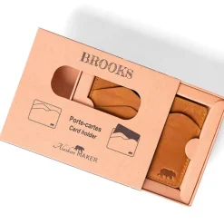 Portefeuille brooks en cuir cognac