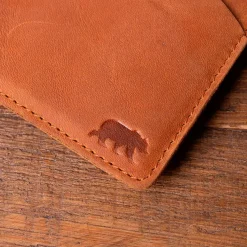Portefeuille brooks en cuir cognac
