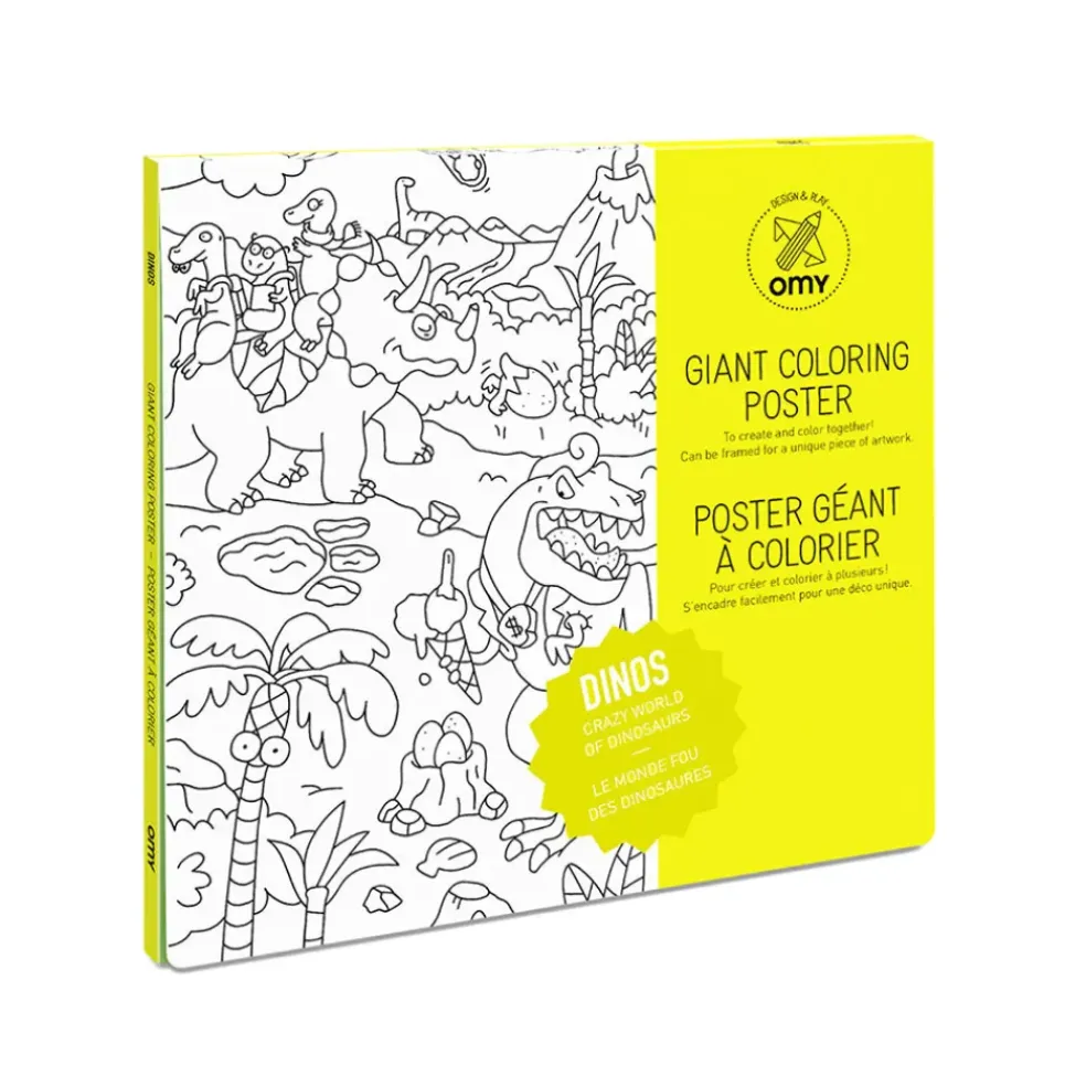 Poster à colorier 70x100cm - dinos