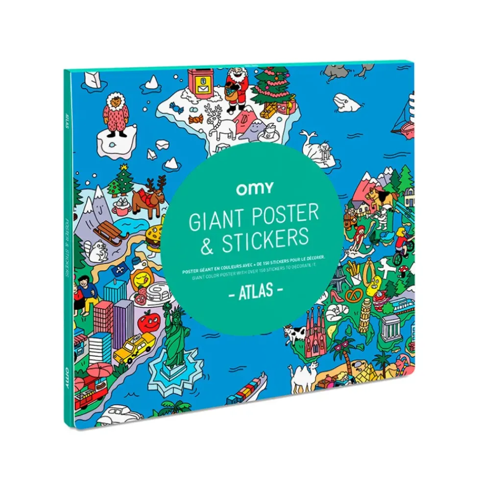 Poster & stickers 70x100cm - atlas