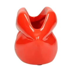 Pot lèvre rouge en polyrésine h12.5cm
