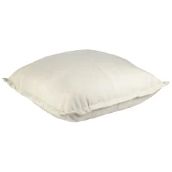 Pouf d'extérieur en tissu écru 95x95cm - Sola