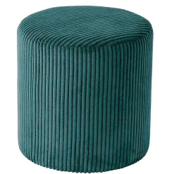 Pouf en tissu côtelé petrole - Snaw