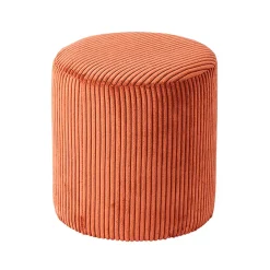 Pouf en tissu rouille - Snaw