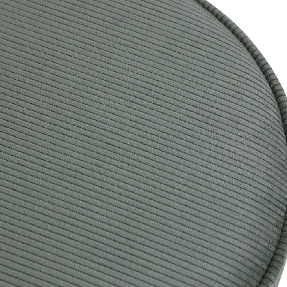 Pouf en tissu velours côtelé kaki - Popy