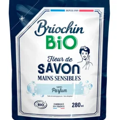 Recharge savon liquide mains sans parfum 280ml - Cosmébio