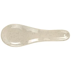 Repose cuillère en grès blanc moucheté - Jeanne