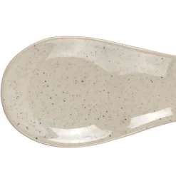 Repose cuillère en grès blanc moucheté - Jeanne