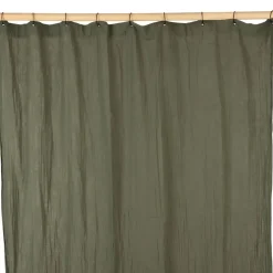 Rideau en voile de coton kaki avec oeillets 120x280cm - Dili
