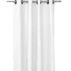 Rideaux en lin et coton blanc avec oeillets 130x280cm - Figari