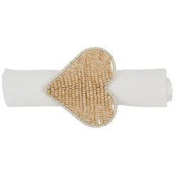 Rond de serviette coeur en bois