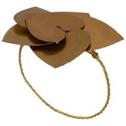 Rond de serviette cœur en laiton doré - Dulsine