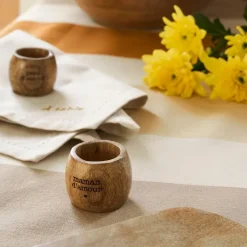 Rond de serviette maman en manguier naturel - Famille