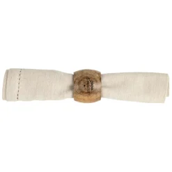 Rond de serviette papa en manguier naturel - Famille