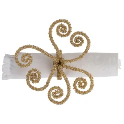 Rond serviette doré d8x10cm - Artifice