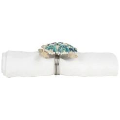 Rond serviette en fer et verre - tortue