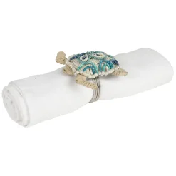 Rond serviette en fer et verre - tortue